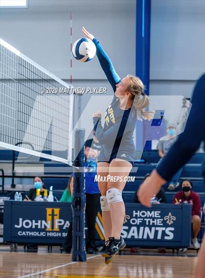 Thumbnail 2 in Greenfield vs John Paul II Catholic (CPIC Conference Tournament Finals) photogallery.