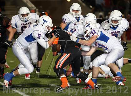 Thumbnail 2 in Gilmer vs. Graham (UIL 3A D2 Semifinal Playoff) photogallery.
