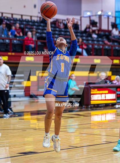 Thumbnail 2 in Mesa Vista vs. Cuba (Lady Braves Invite at Santa Fe Indian School) photogallery.