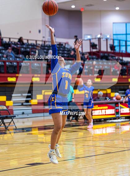 Thumbnail 2 in Mesa Vista vs. Cuba (Lady Braves Invite at Santa Fe Indian School) photogallery.