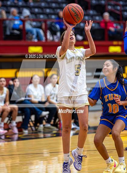 Thumbnail 1 in Mesa Vista vs. Cuba (Lady Braves Invite at Santa Fe Indian School) photogallery.