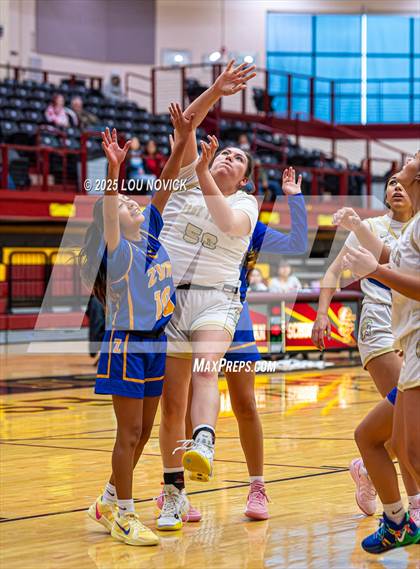Thumbnail 3 in Mesa Vista vs. Cuba (Lady Braves Invite at Santa Fe Indian School) photogallery.