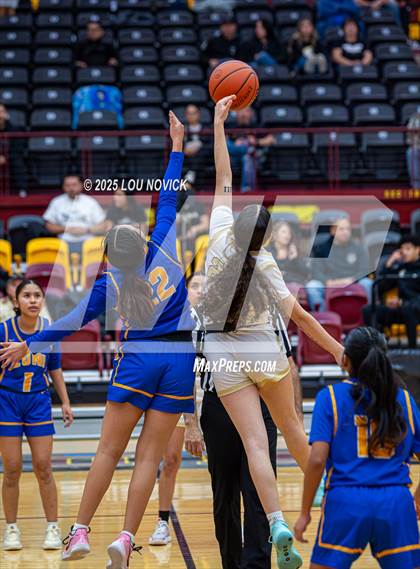 Thumbnail 3 in Mesa Vista vs. Cuba (Lady Braves Invite at Santa Fe Indian School) photogallery.
