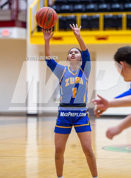 Thumbnail 3 in Mesa Vista vs. Cuba (Lady Braves Invite at Santa Fe Indian School) photogallery.