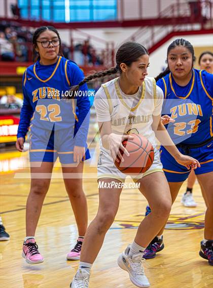 Thumbnail 1 in Mesa Vista vs. Cuba (Lady Braves Invite at Santa Fe Indian School) photogallery.