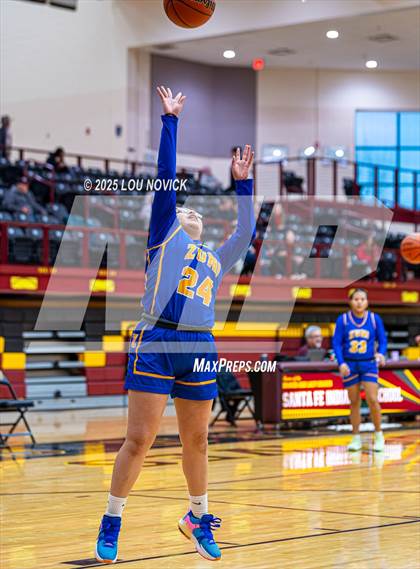 Thumbnail 3 in Mesa Vista vs. Cuba (Lady Braves Invite at Santa Fe Indian School) photogallery.