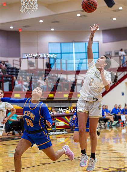 Thumbnail 3 in Mesa Vista vs. Cuba (Lady Braves Invite at Santa Fe Indian School) photogallery.