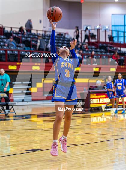 Thumbnail 1 in Mesa Vista vs. Cuba (Lady Braves Invite at Santa Fe Indian School) photogallery.
