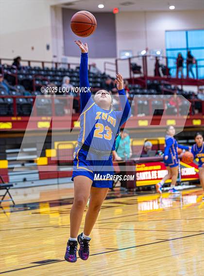 Thumbnail 2 in Mesa Vista vs. Cuba (Lady Braves Invite at Santa Fe Indian School) photogallery.
