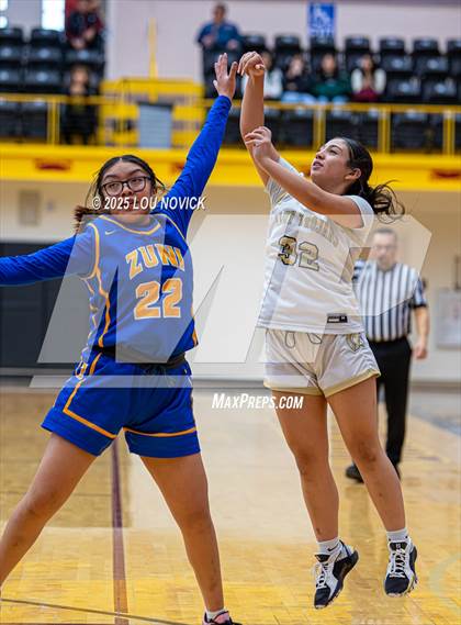 Thumbnail 1 in Mesa Vista vs. Cuba (Lady Braves Invite at Santa Fe Indian School) photogallery.