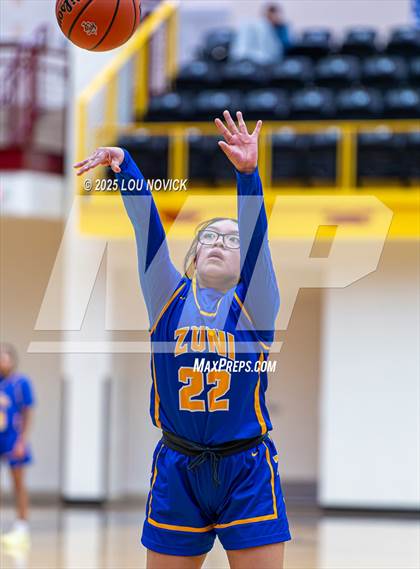Thumbnail 2 in Mesa Vista vs. Cuba (Lady Braves Invite at Santa Fe Indian School) photogallery.