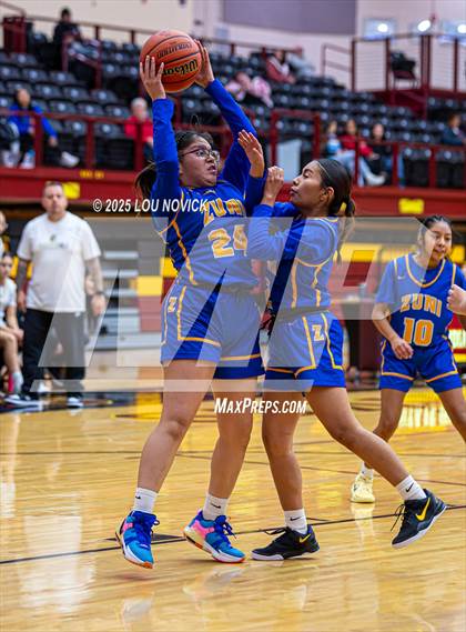 Thumbnail 3 in Mesa Vista vs. Cuba (Lady Braves Invite at Santa Fe Indian School) photogallery.