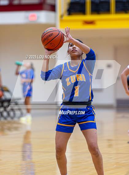 Thumbnail 2 in Mesa Vista vs. Cuba (Lady Braves Invite at Santa Fe Indian School) photogallery.