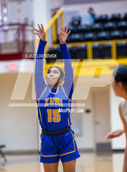 Thumbnail 2 in Mesa Vista vs. Cuba (Lady Braves Invite at Santa Fe Indian School) photogallery.