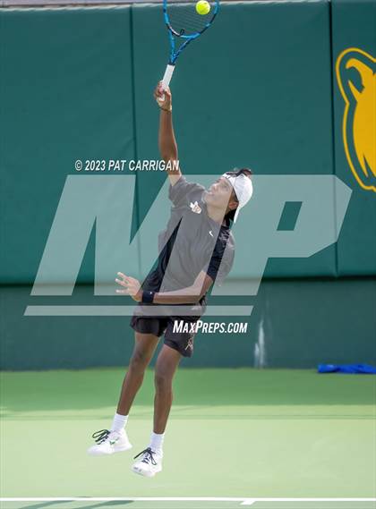 Thumbnail 1 in The Woodlands vs Round Rock Westwood (UIL 6A Team Tennis Semifinal) photogallery.
