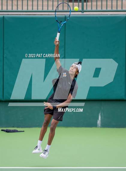Thumbnail 3 in The Woodlands vs Round Rock Westwood (UIL 6A Team Tennis Semifinal) photogallery.