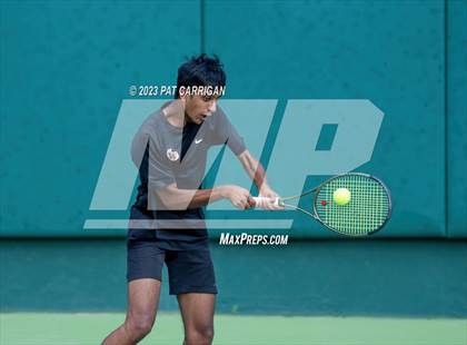 Thumbnail 2 in The Woodlands vs Round Rock Westwood (UIL 6A Team Tennis Semifinal) photogallery.