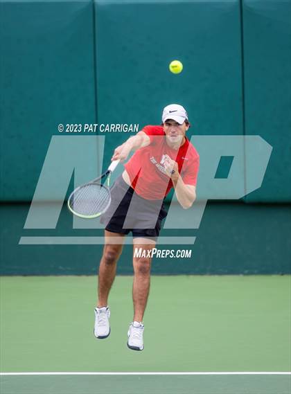 Thumbnail 2 in The Woodlands vs Round Rock Westwood (UIL 6A Team Tennis Semifinal) photogallery.