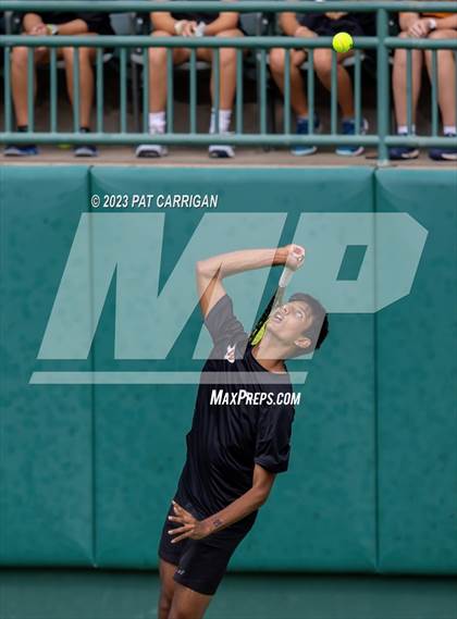 Thumbnail 1 in The Woodlands vs Round Rock Westwood (UIL 6A Team Tennis Semifinal) photogallery.