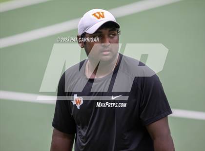 Thumbnail 2 in The Woodlands vs Round Rock Westwood (UIL 6A Team Tennis Semifinal) photogallery.