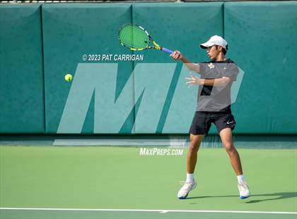 Thumbnail 1 in The Woodlands vs Round Rock Westwood (UIL 6A Team Tennis Semifinal) photogallery.