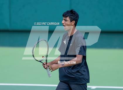 Thumbnail 2 in The Woodlands vs Round Rock Westwood (UIL 6A Team Tennis Semifinal) photogallery.