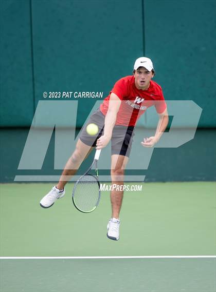 Thumbnail 3 in The Woodlands vs Round Rock Westwood (UIL 6A Team Tennis Semifinal) photogallery.
