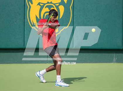 Thumbnail 2 in The Woodlands vs Round Rock Westwood (UIL 6A Team Tennis Semifinal) photogallery.