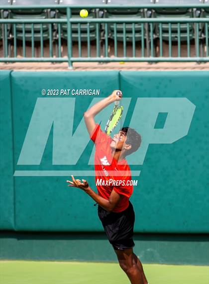 Thumbnail 3 in The Woodlands vs Round Rock Westwood (UIL 6A Team Tennis Semifinal) photogallery.