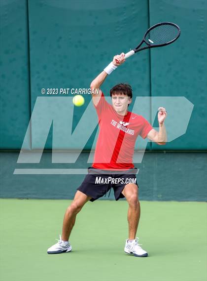Thumbnail 2 in The Woodlands vs Round Rock Westwood (UIL 6A Team Tennis Semifinal) photogallery.