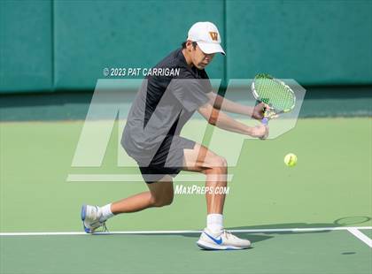 Thumbnail 1 in The Woodlands vs Round Rock Westwood (UIL 6A Team Tennis Semifinal) photogallery.