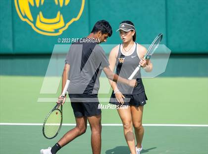 Thumbnail 3 in The Woodlands vs Round Rock Westwood (UIL 6A Team Tennis Semifinal) photogallery.