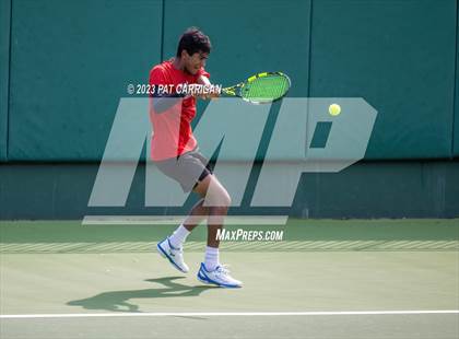 Thumbnail 3 in The Woodlands vs Round Rock Westwood (UIL 6A Team Tennis Semifinal) photogallery.