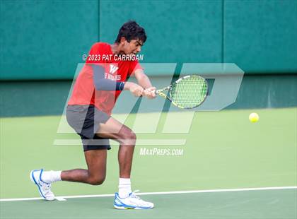 Thumbnail 2 in The Woodlands vs Round Rock Westwood (UIL 6A Team Tennis Semifinal) photogallery.