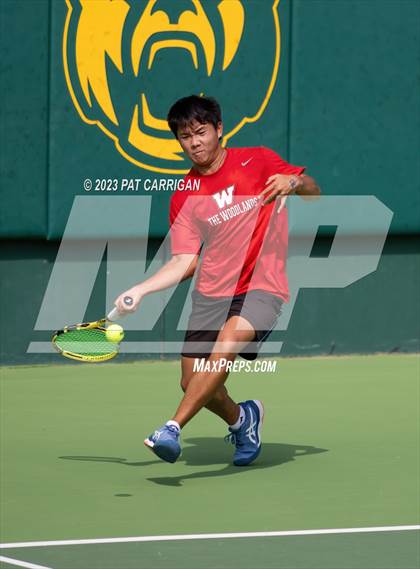 Thumbnail 3 in The Woodlands vs Round Rock Westwood (UIL 6A Team Tennis Semifinal) photogallery.