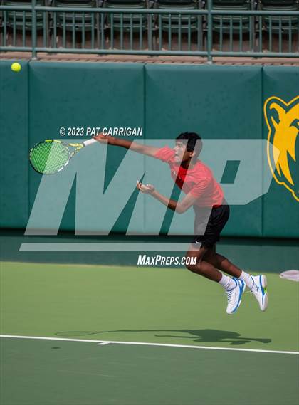 Thumbnail 1 in The Woodlands vs Round Rock Westwood (UIL 6A Team Tennis Semifinal) photogallery.