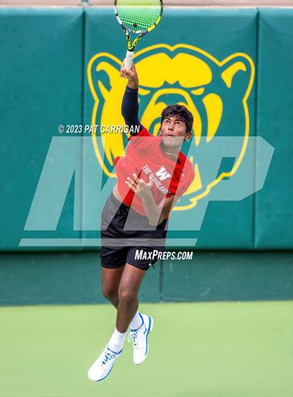 Thumbnail 1 in The Woodlands vs Round Rock Westwood (UIL 6A Team Tennis Semifinal) photogallery.