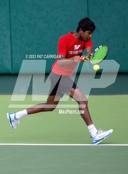 Thumbnail 2 in The Woodlands vs Round Rock Westwood (UIL 6A Team Tennis Semifinal) photogallery.