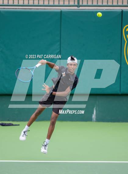 Thumbnail 1 in The Woodlands vs Round Rock Westwood (UIL 6A Team Tennis Semifinal) photogallery.