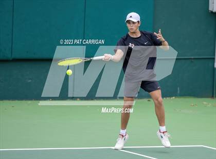 Thumbnail 3 in The Woodlands vs Round Rock Westwood (UIL 6A Team Tennis Semifinal) photogallery.