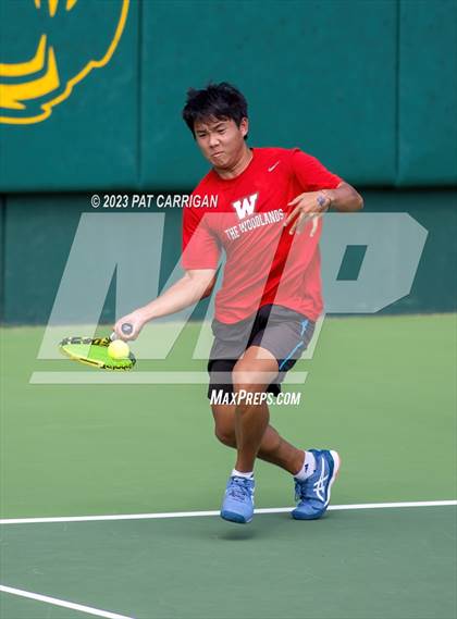 Thumbnail 3 in The Woodlands vs Round Rock Westwood (UIL 6A Team Tennis Semifinal) photogallery.