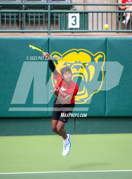 Thumbnail 3 in The Woodlands vs Round Rock Westwood (UIL 6A Team Tennis Semifinal) photogallery.