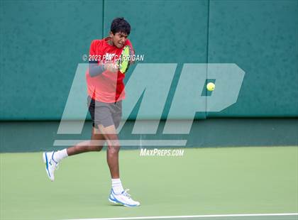 Thumbnail 3 in The Woodlands vs Round Rock Westwood (UIL 6A Team Tennis Semifinal) photogallery.