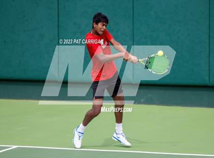 Thumbnail 1 in The Woodlands vs Round Rock Westwood (UIL 6A Team Tennis Semifinal) photogallery.
