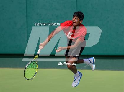 Thumbnail 3 in The Woodlands vs Round Rock Westwood (UIL 6A Team Tennis Semifinal) photogallery.