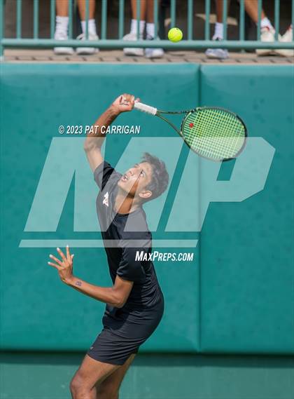 Thumbnail 2 in The Woodlands vs Round Rock Westwood (UIL 6A Team Tennis Semifinal) photogallery.