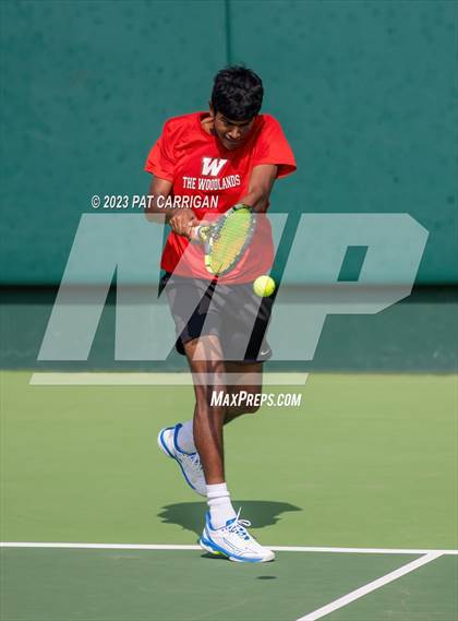 Thumbnail 2 in The Woodlands vs Round Rock Westwood (UIL 6A Team Tennis Semifinal) photogallery.