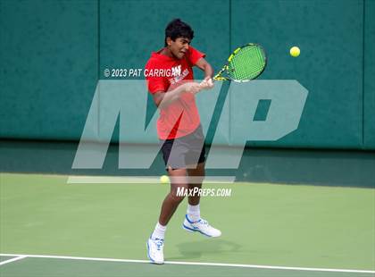 Thumbnail 2 in The Woodlands vs Round Rock Westwood (UIL 6A Team Tennis Semifinal) photogallery.