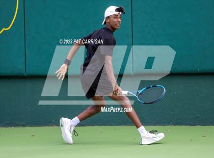 Thumbnail 2 in The Woodlands vs Round Rock Westwood (UIL 6A Team Tennis Semifinal) photogallery.