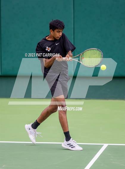 Thumbnail 3 in The Woodlands vs Round Rock Westwood (UIL 6A Team Tennis Semifinal) photogallery.